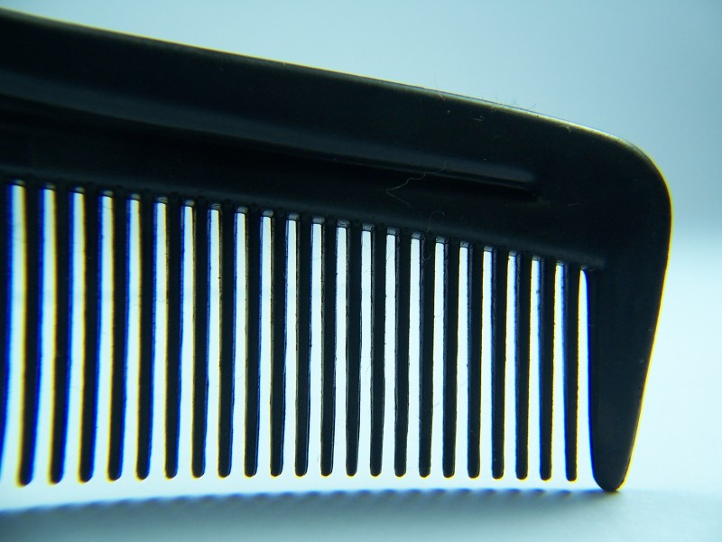close-up of comb